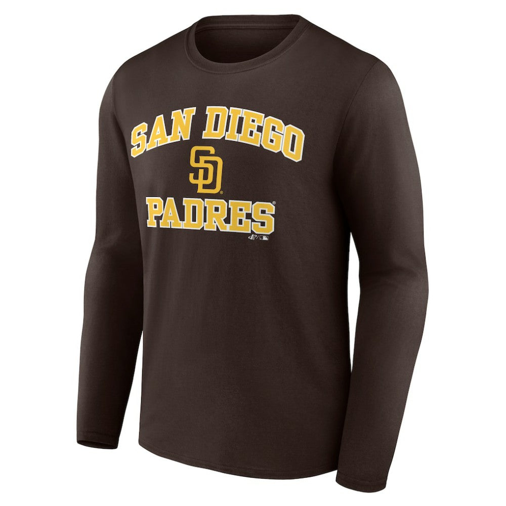 Brown San Diego Padres Logo Athletic Heart & Soul Long Sleeve T-Shirt
