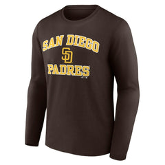 Brown San Diego Padres Logo Athletic Heart & Soul Long Sleeve T-Shirt