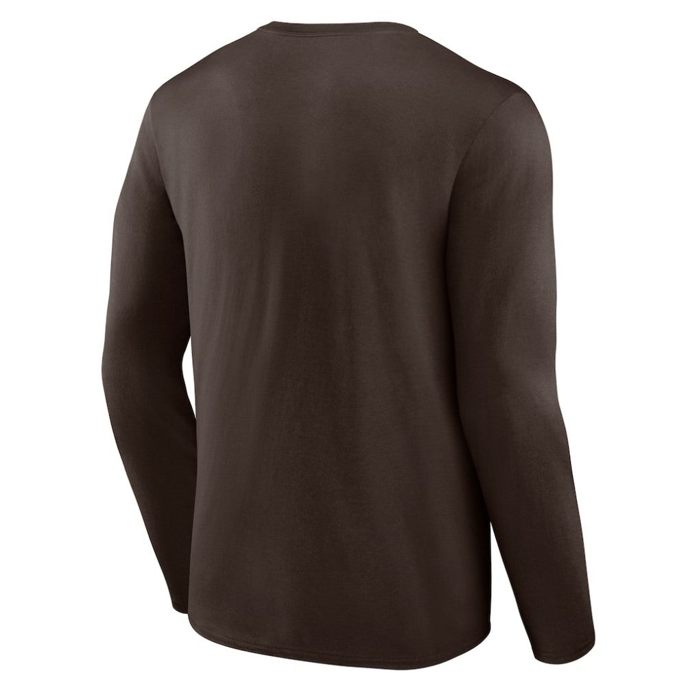 Brown San Diego Padres Logo Athletic Heart & Soul Long Sleeve T-Shirt