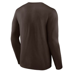 Brown San Diego Padres Logo Athletic Heart & Soul Long Sleeve T-Shirt