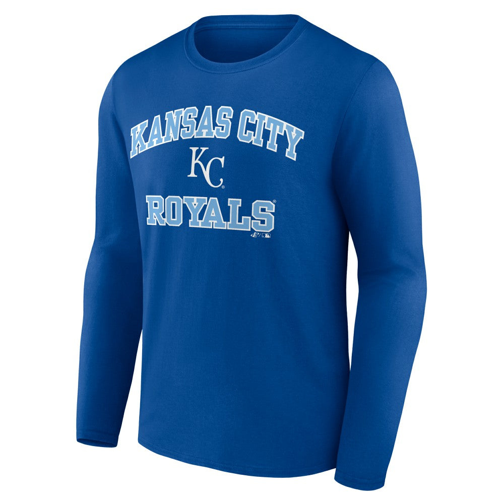 Royal Kansas City Royals Logo Athletic Heart & Soul Long Sleeve T-Shirt