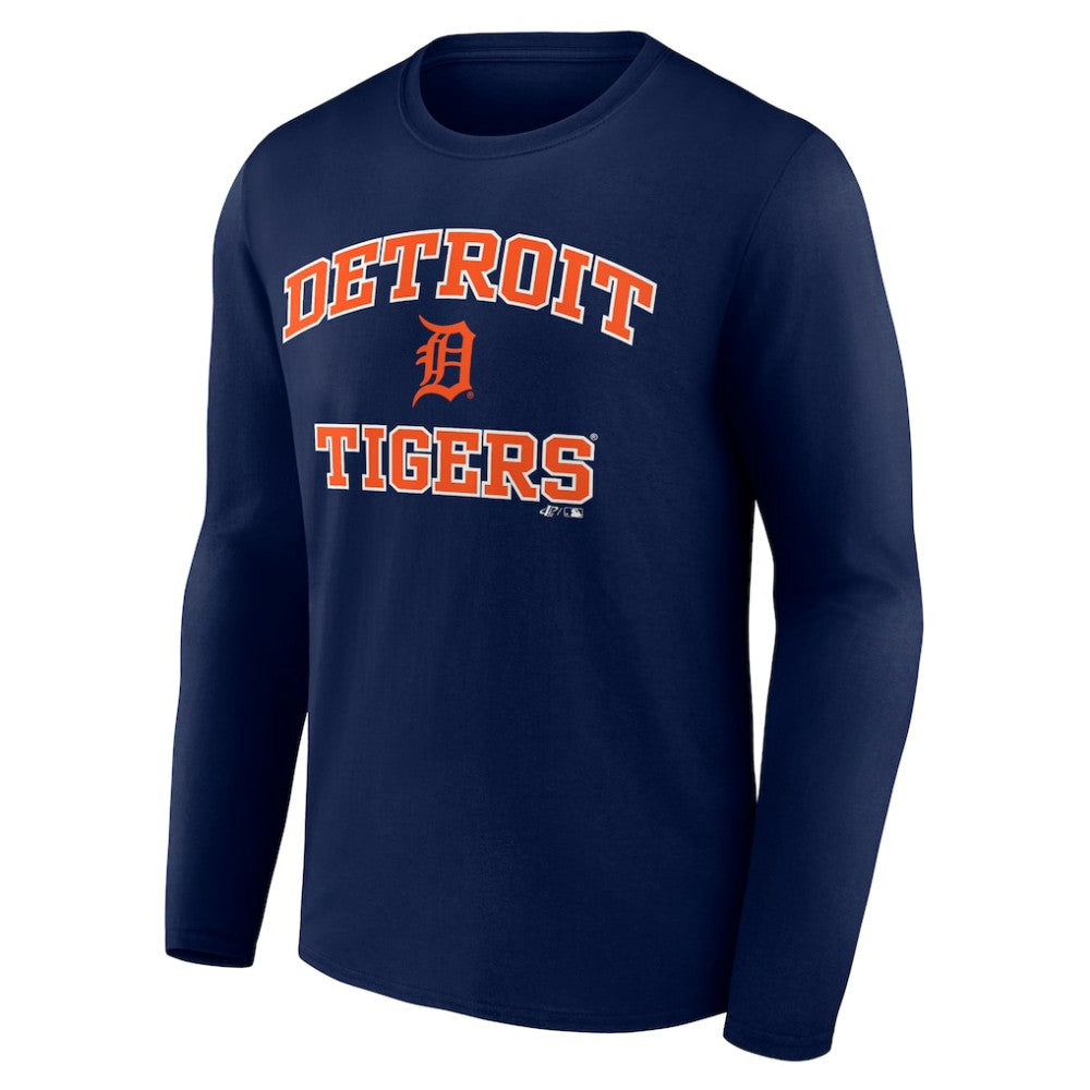 Navy Detroit Tigers Logo Athletic Heart & Soul Long Sleeve T-Shirt