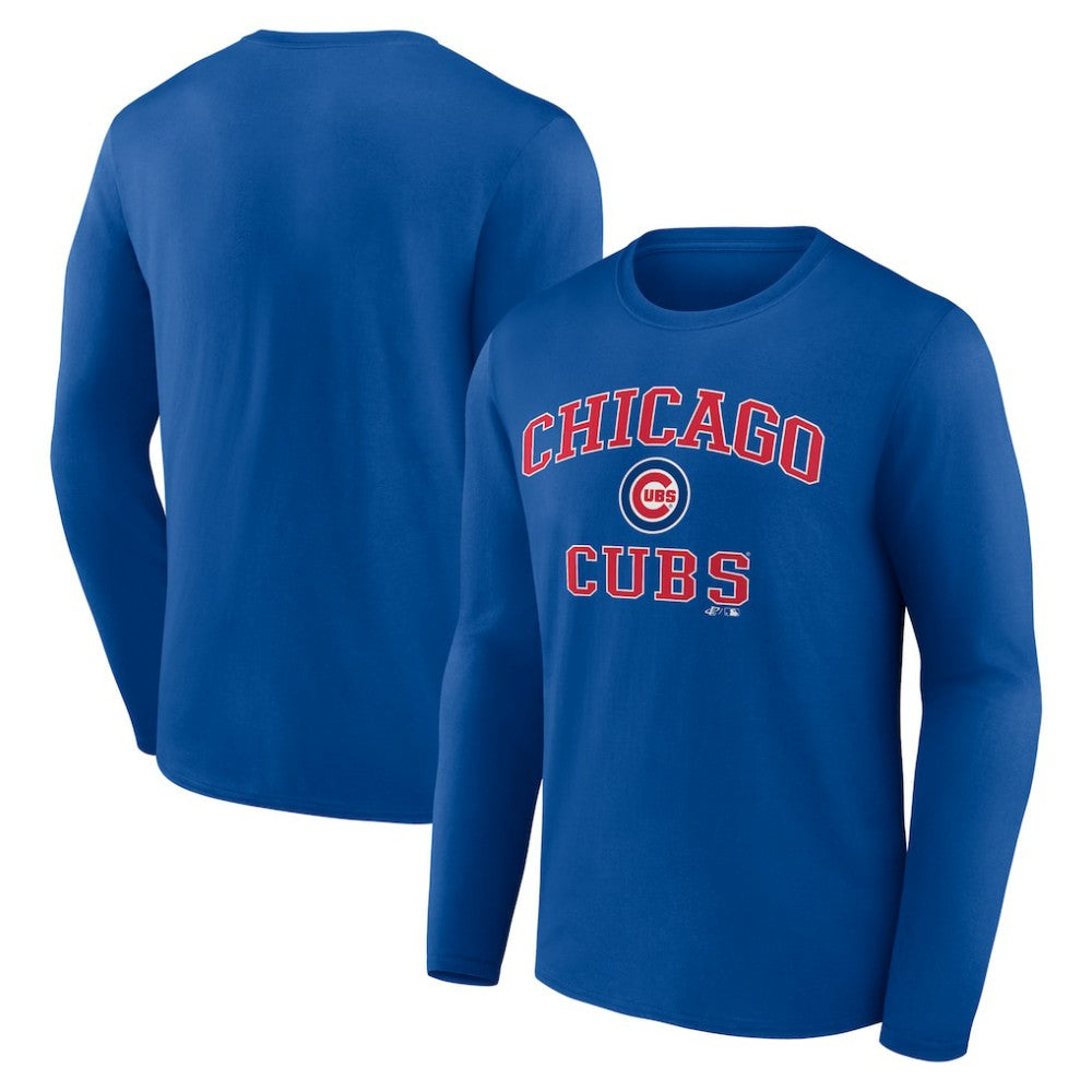 Royal Chicago Cubs Logo Athletic Heart & Soul Long Sleeve T-Shirt