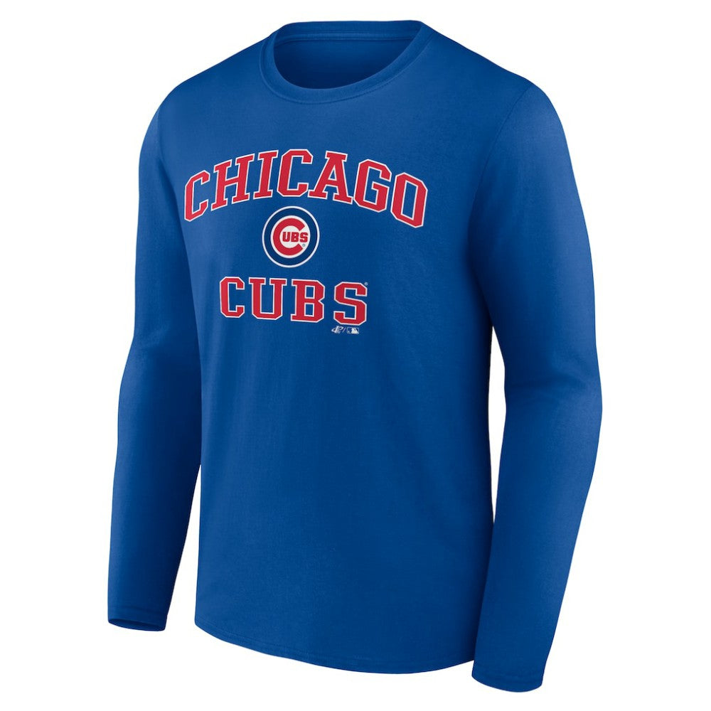 Royal Chicago Cubs Logo Athletic Heart & Soul Long Sleeve T-Shirt