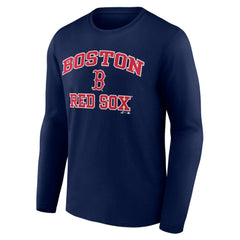 Navy Boston Red Sox Logo Athletic Heart & Soul Long Sleeve T-Shirt
