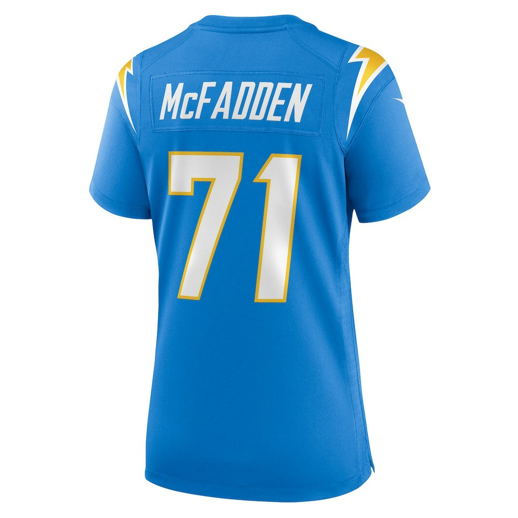 Jordan McFadden  Women's Team Game Jersey - Los Angeles Chargers Jerseys