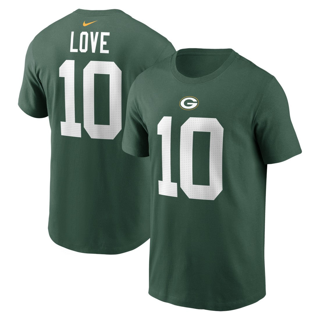 Jordan Love  Player Name & Number T-Shirt - Green Bay Packers T-shirts