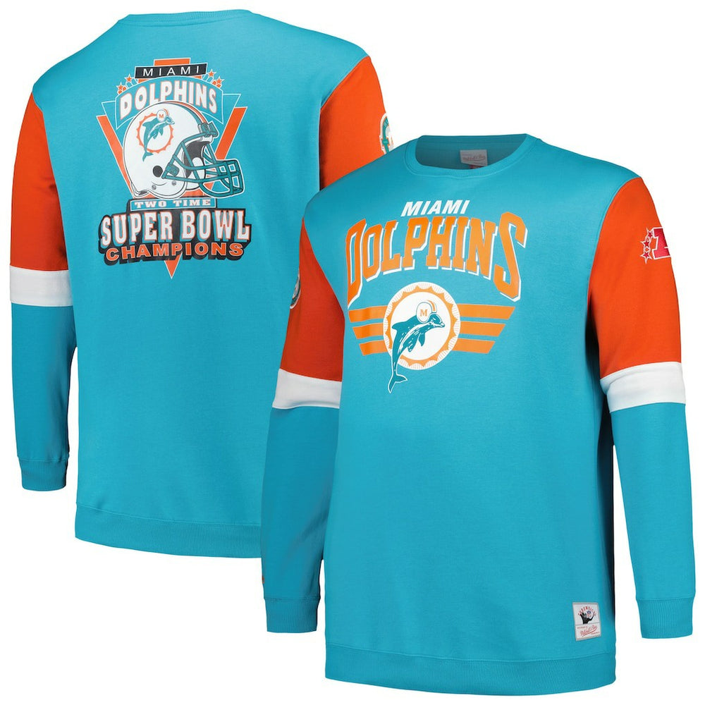 Big & Tall Fleece Pullover Sweatshirt - Miami Dolphins Pullover