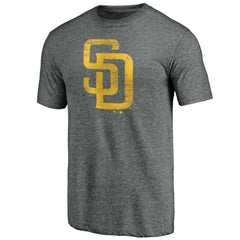Heather Gray San Diego Padres Official Logo Tri-Blend T-Shirt