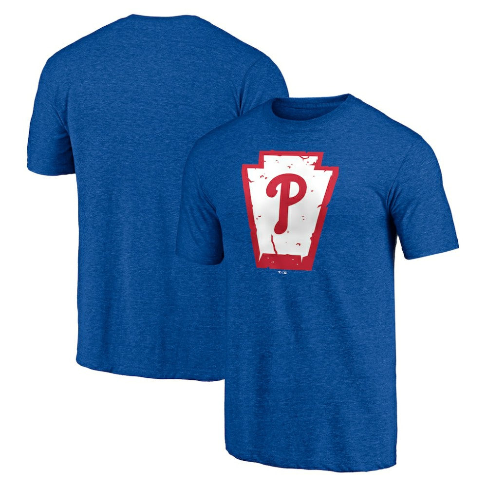 Heather Royal Philadelphia Phillies Hometown Collection Keystone Tri-Blend T-Shirt