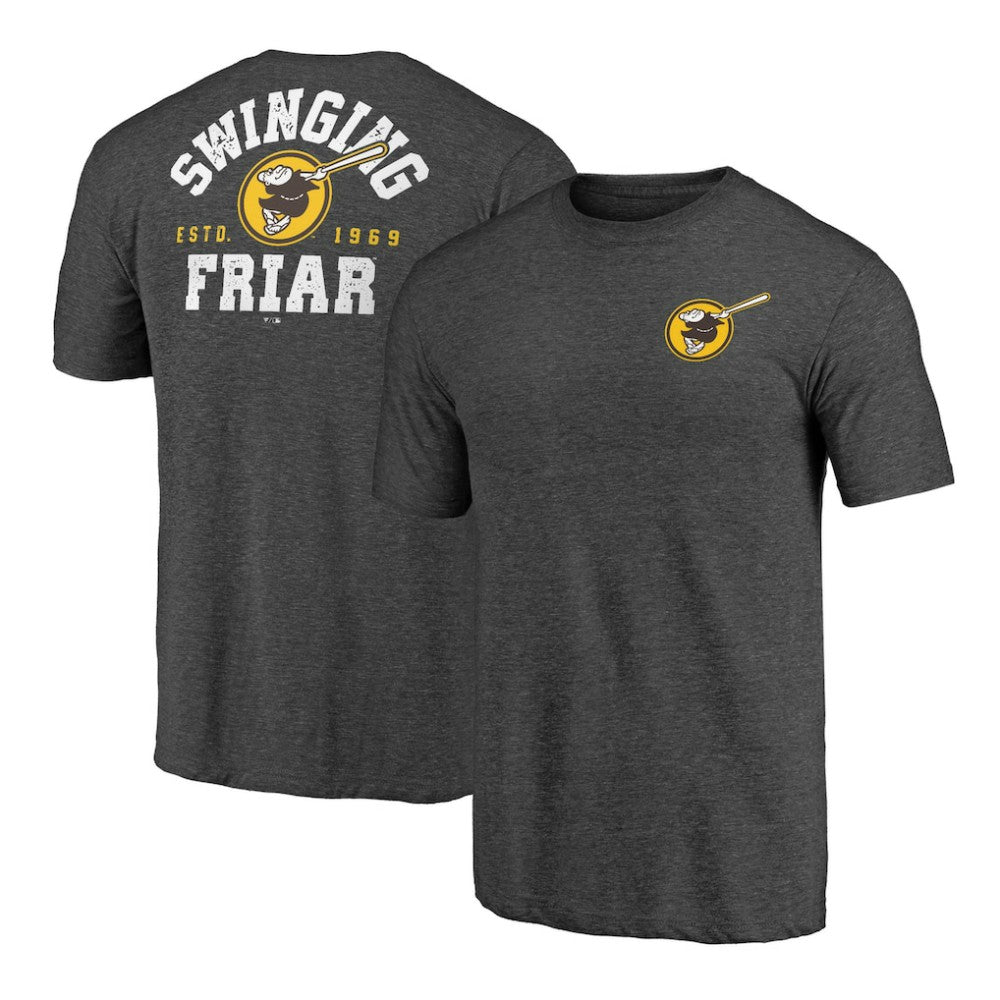 Heather Charcoal San Diego Padres Hometown Collection Swing Away Tri-Blend T-Shirt