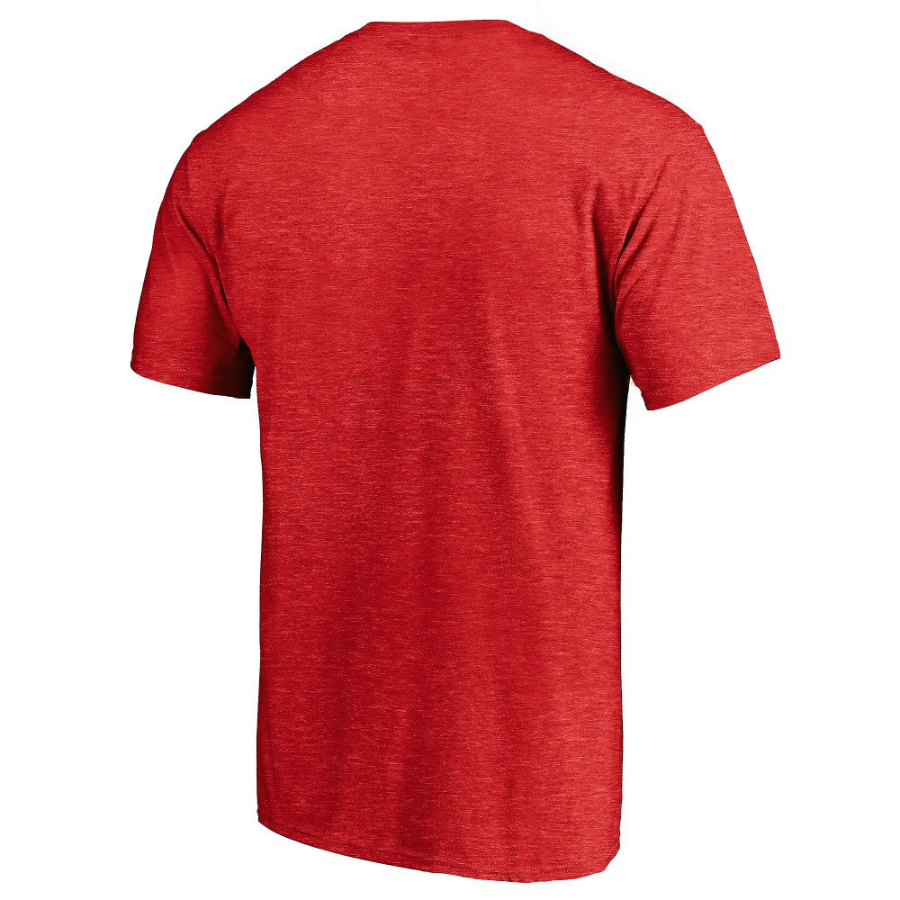 Heather Red Cincinnati Reds Cooperstown Collection Throwback Logo Tri-Blend T-Shirt