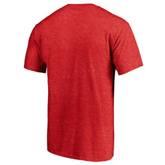 Heather Red Cincinnati Reds Cooperstown Collection Throwback Logo Tri-Blend T-Shirt