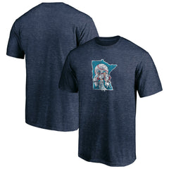 Heather Navy Minnesota Twins Cooperstown Collection Throwback Logo Tri-Blend T-Shirt