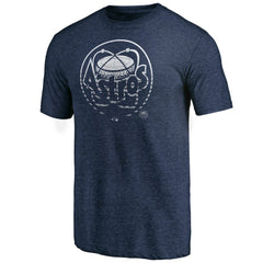 Heather Navy Houston Astros Cooperstown Collection Logo Tri-Blend T-Shirt