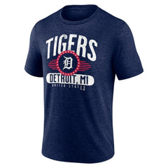 Heather Navy Detroit Tigers Badge of Honor Tri-Blend T-Shirt