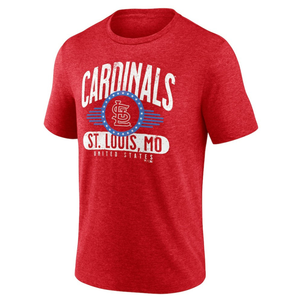 Heather Red St. Louis Cardinals Badge of Honor Tri-Blend T-Shirt