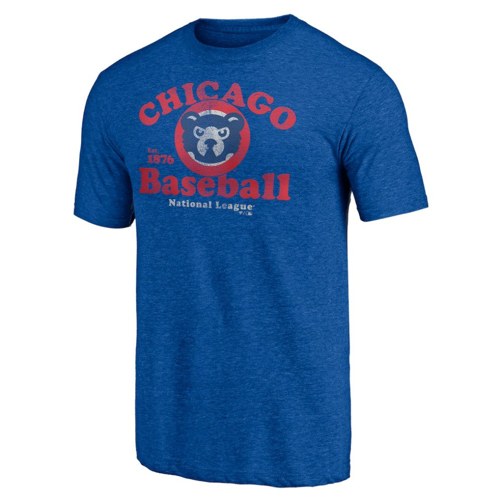 Heather Royal Chicago Cubs Cooperstown Collection Our Game Tri-Blend T-Shirt