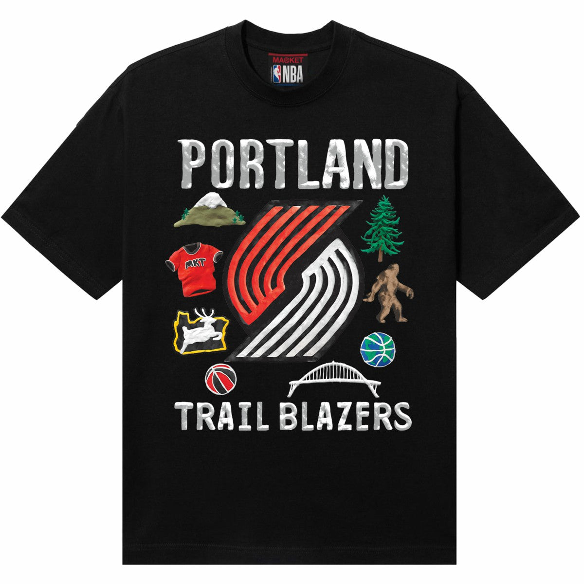 Portland Trail Blazers NBA x MARKET Unisex Claymation T-Shirt