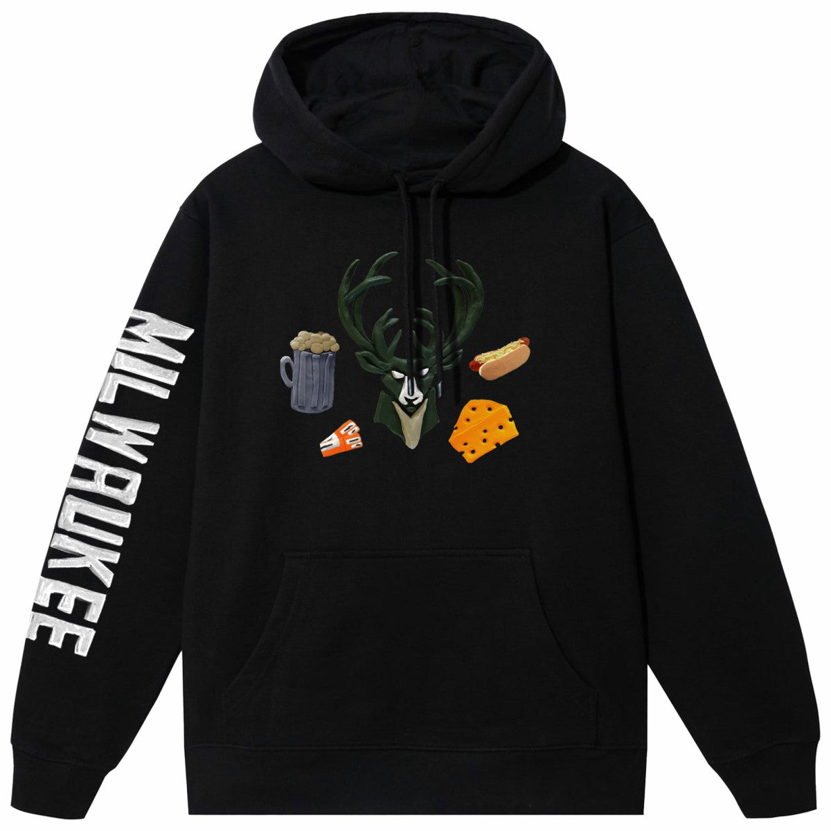 Milwaukee Bucks NBA x MARKET Unisex Claymation Pullover Hoodie
