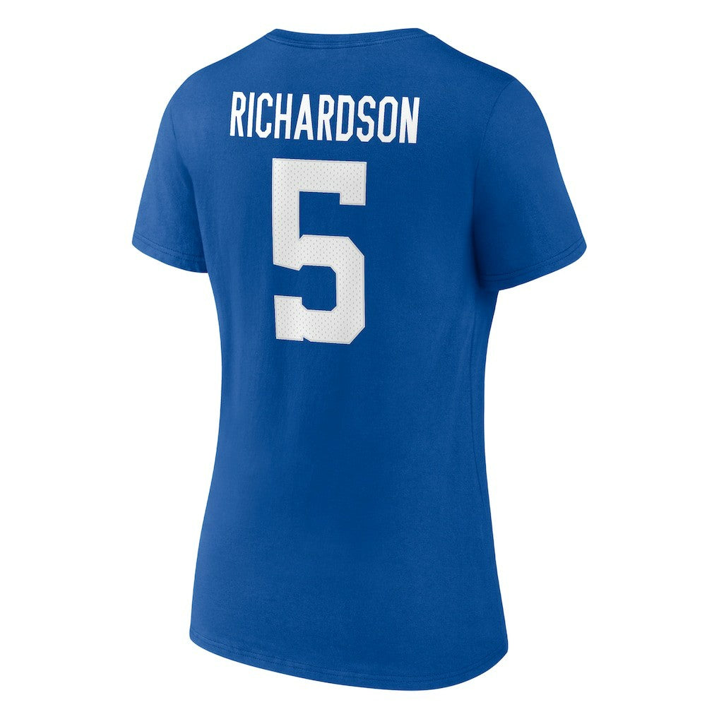Anthony Richardson  Women's Icon Name & Number V-Neck T-Shirt - Indianapolis Colts T-shirts