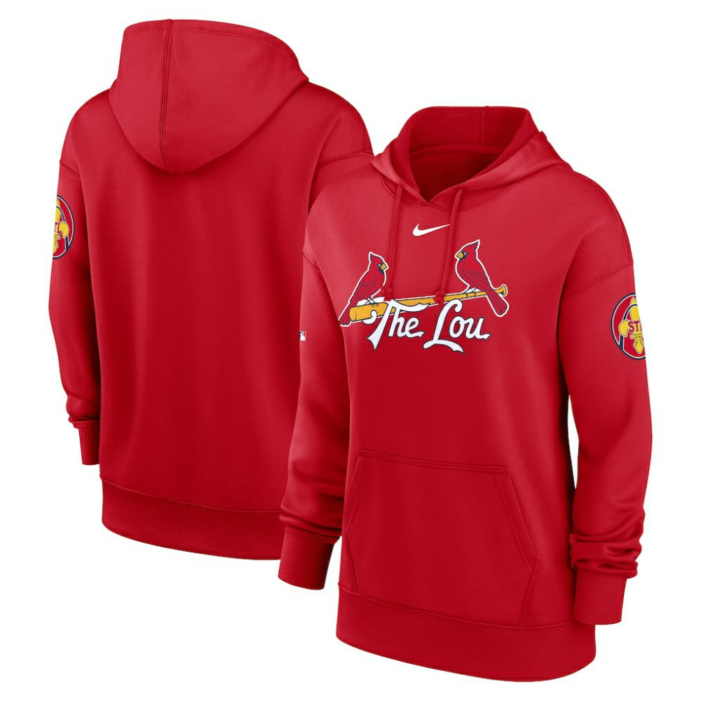 Red St. Louis Cardinals Nike Women's 2024 City Connect Authentic Collection Practice Performance Pullover Hoodie