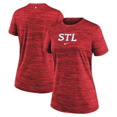 Red St. Louis Cardinals Nike Women's 2024 City Connect Authentic Collection Practice Velocity T-Shirt