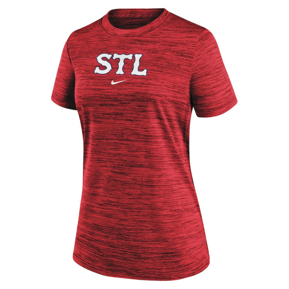 Red St. Louis Cardinals Nike Women's 2024 City Connect Authentic Collection Practice Velocity T-Shirt