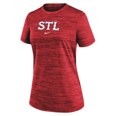 Red St. Louis Cardinals Nike Women's 2024 City Connect Authentic Collection Practice Velocity T-Shirt