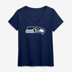 Logo Athletic Women's Primary Logo V-Neck T-Shirt - Seattle Seahawks T-shirts