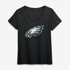 Logo Athletic Women's Primary Logo V-Neck T-Shirt - Philadelphia Eagles T-shirts
