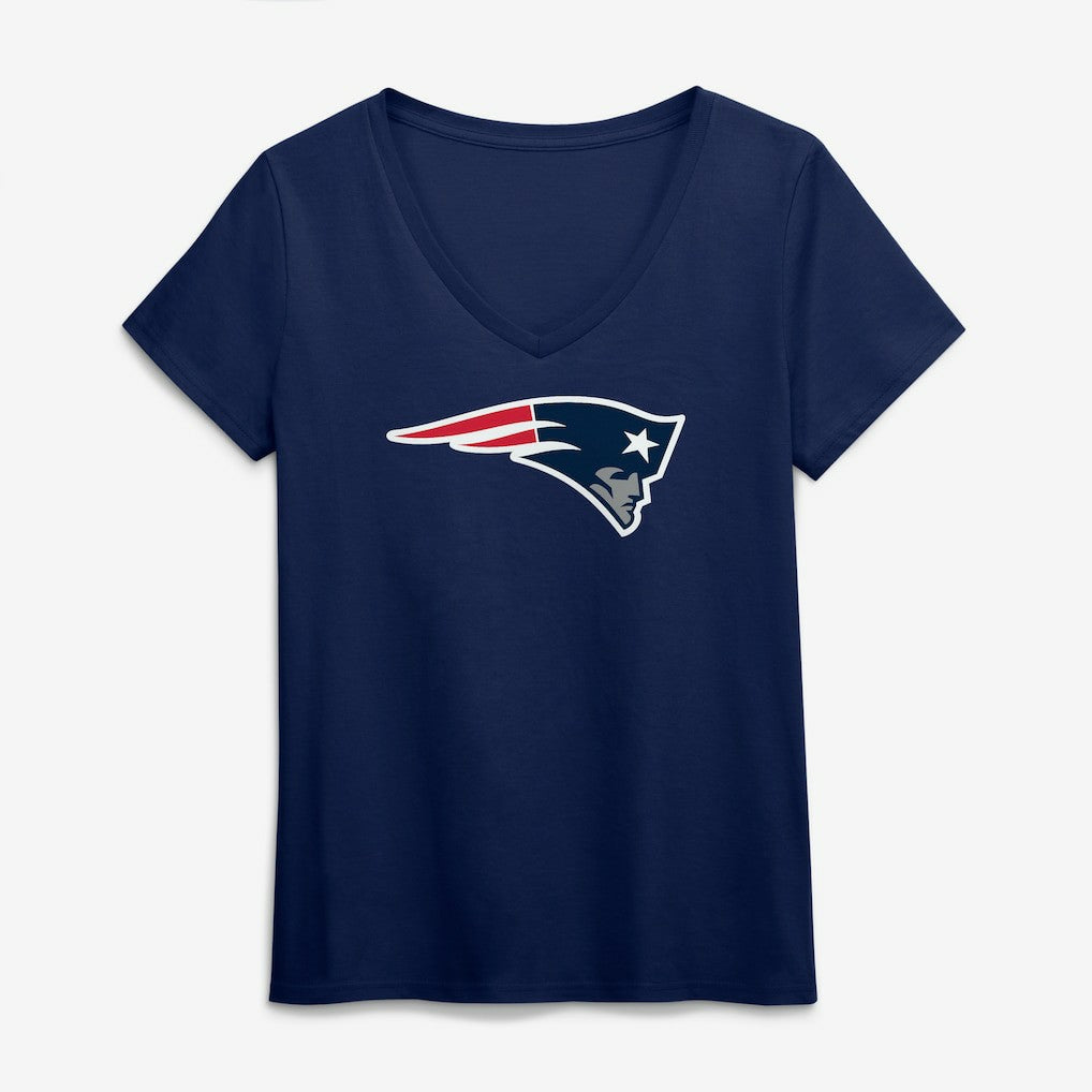 Logo Athletic Women's Primary Logo V-Neck T-Shirt - New England Patriots T-shirts
