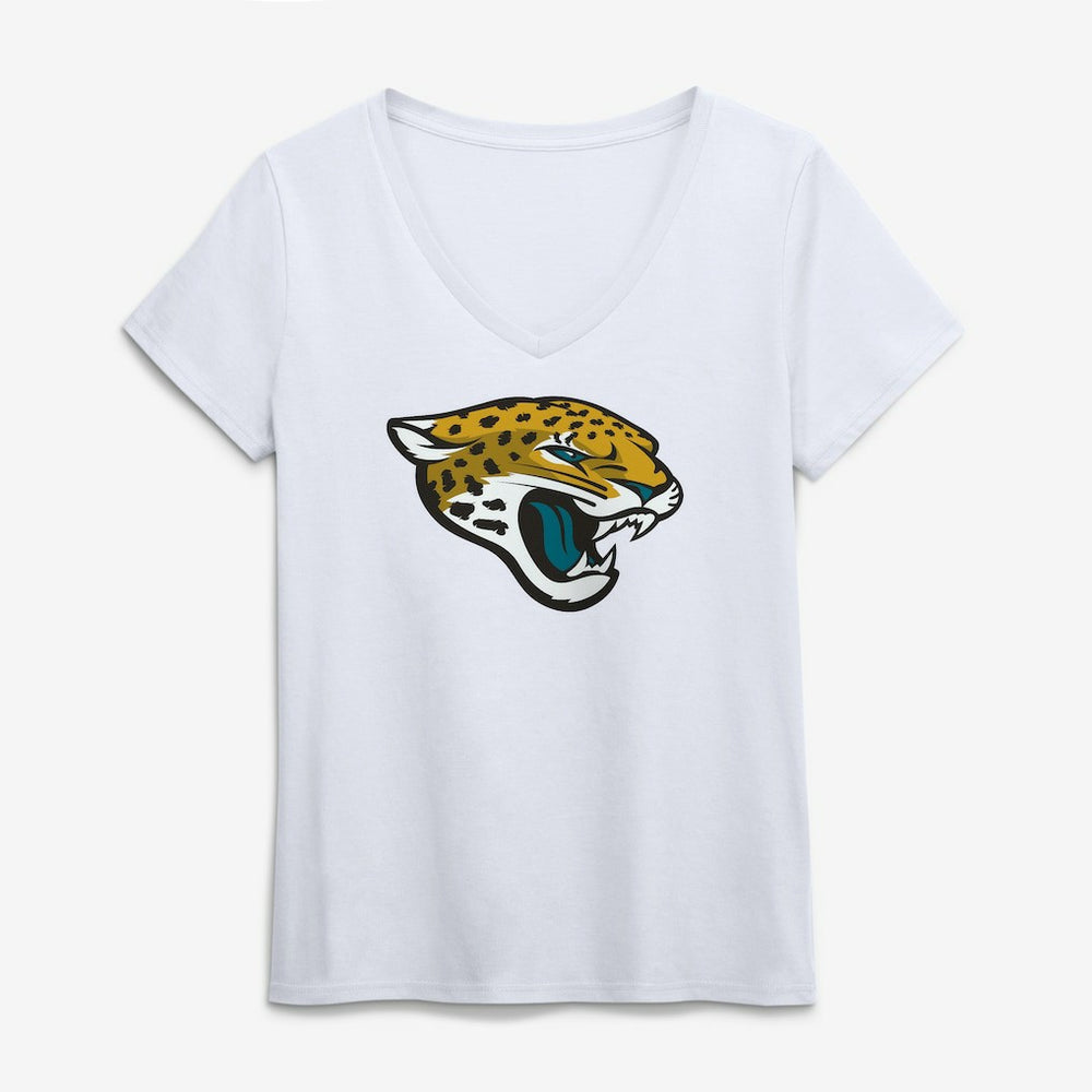 Logo Athletic Women's Primary Logo V-Neck T-Shirt - Jacksonville Jaguars T-shirts