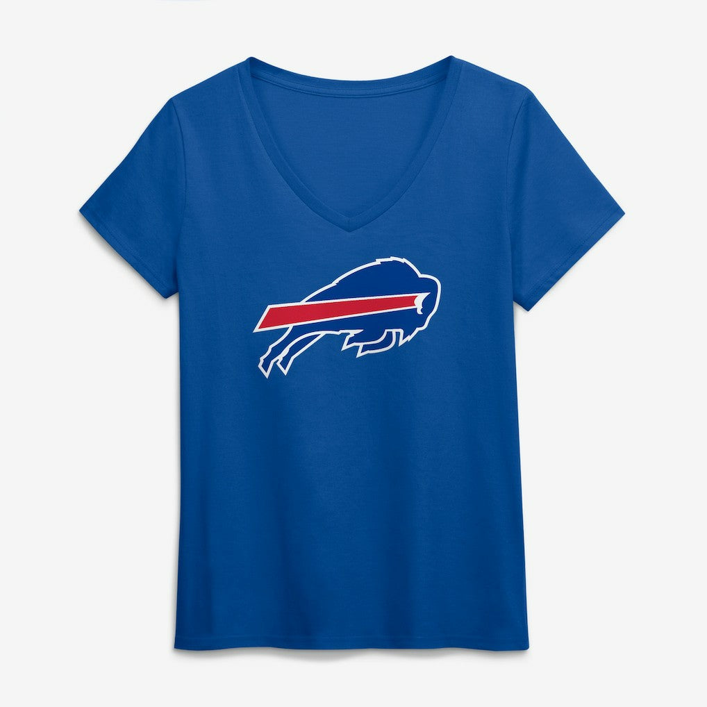 Logo Athletic Women's Primary Logo V-Neck T-Shirt - Buffalo Bills T-shirts