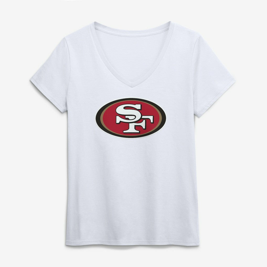 Logo Athletic Women's Primary Logo V-Neck T-Shirt - San Francisco 49ers T-shirts