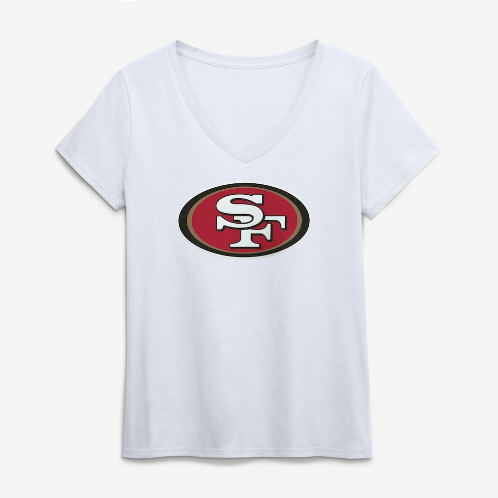 Logo Athletic Women's Primary Logo V-Neck T-Shirt - San Francisco 49ers T-shirts