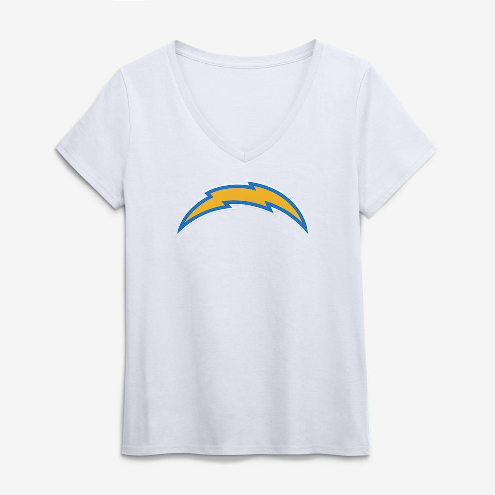 Logo Athletic Women's Primary Logo V-Neck T-Shirt - Los Angeles Chargers T-shirts