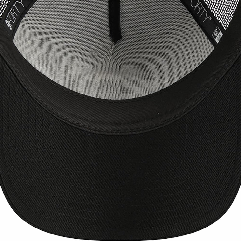 Black Chicago Cubs New Era A-Frame 9FORTY Trucker Adjustable Hat
