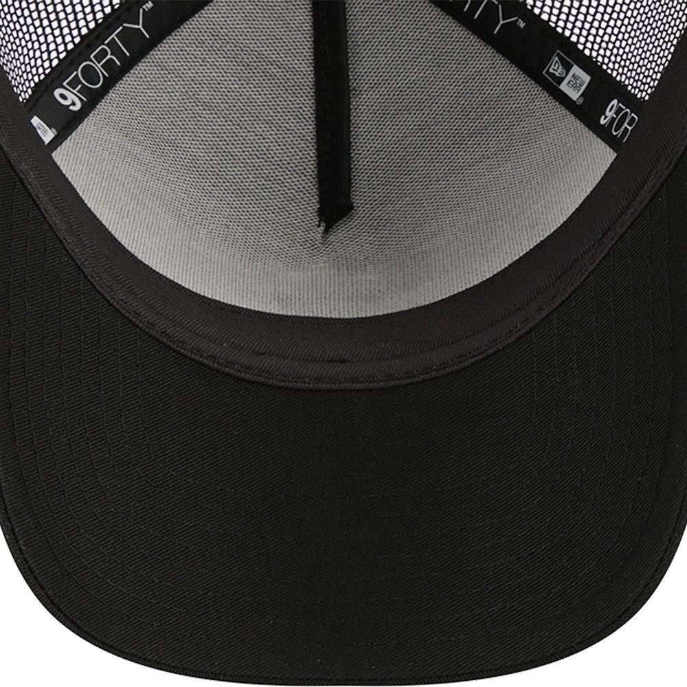 Black Miami Marlins New Era A-Frame 9FORTY Trucker Adjustable Hat