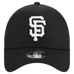 Black San Francisco Giants New Era A-Frame 9FORTY Trucker Adjustable Hat