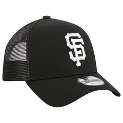 Black San Francisco Giants New Era A-Frame 9FORTY Trucker Adjustable Hat