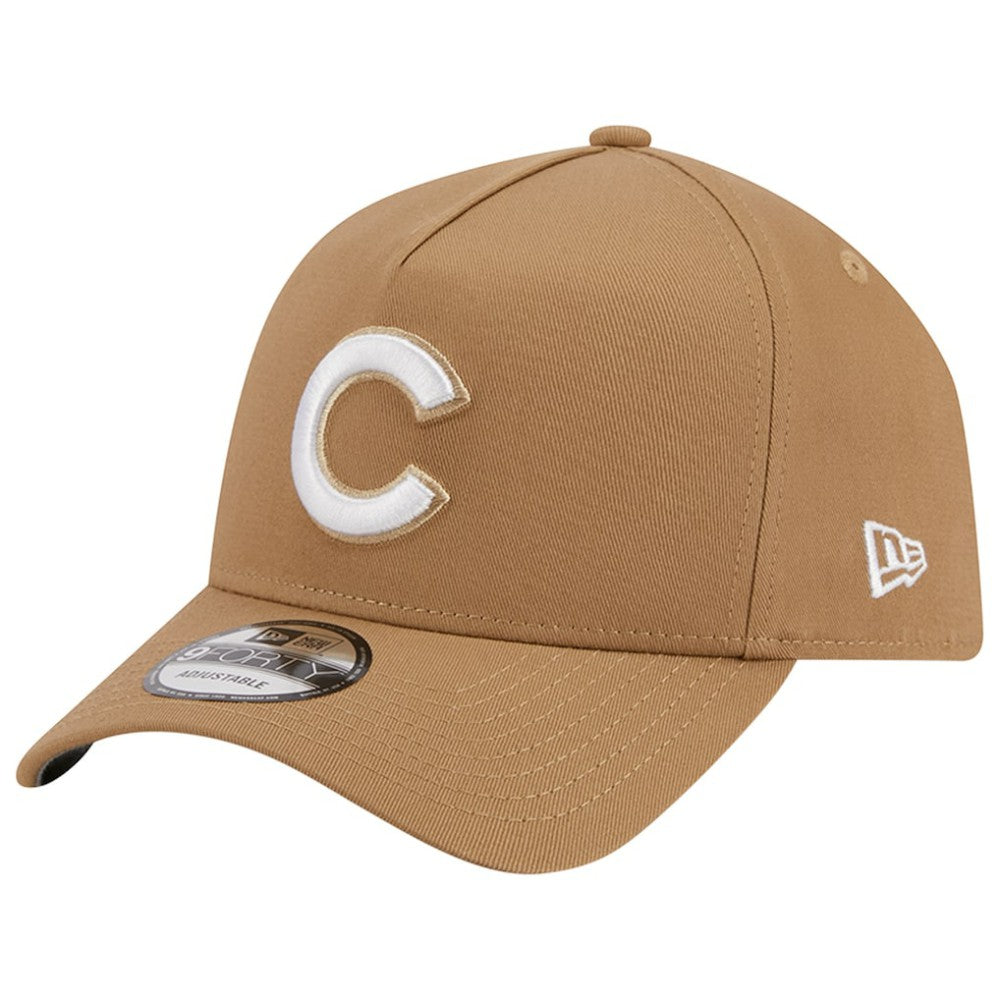 Khaki Chicago Cubs New Era A-Frame 9FORTY Adjustable Hat