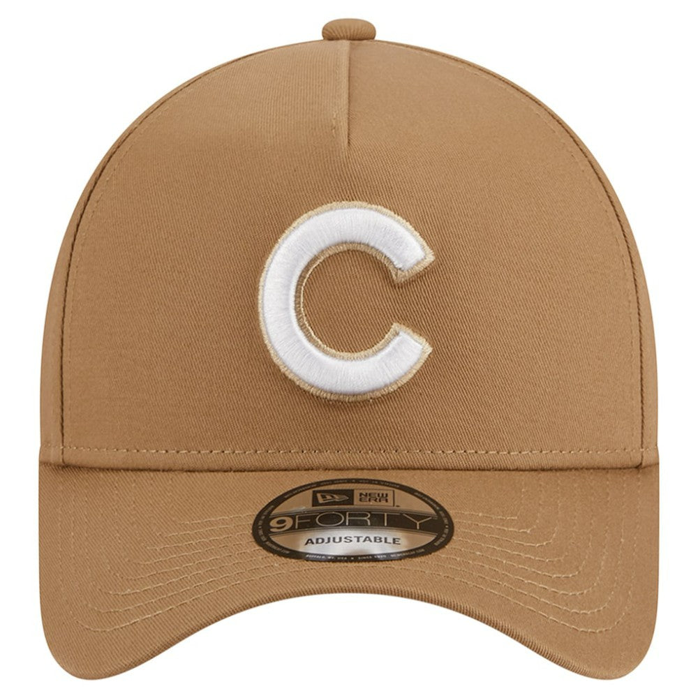 Khaki Chicago Cubs New Era A-Frame 9FORTY Adjustable Hat