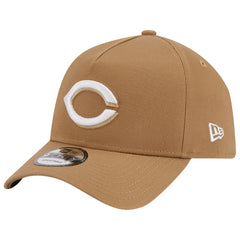 Khaki Cincinnati Reds New Era A-Frame 9FORTY Adjustable Hat