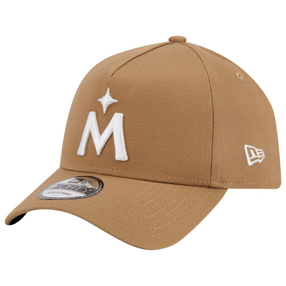 Khaki Minnesota Twins New Era A-Frame 9FORTY Adjustable Hat