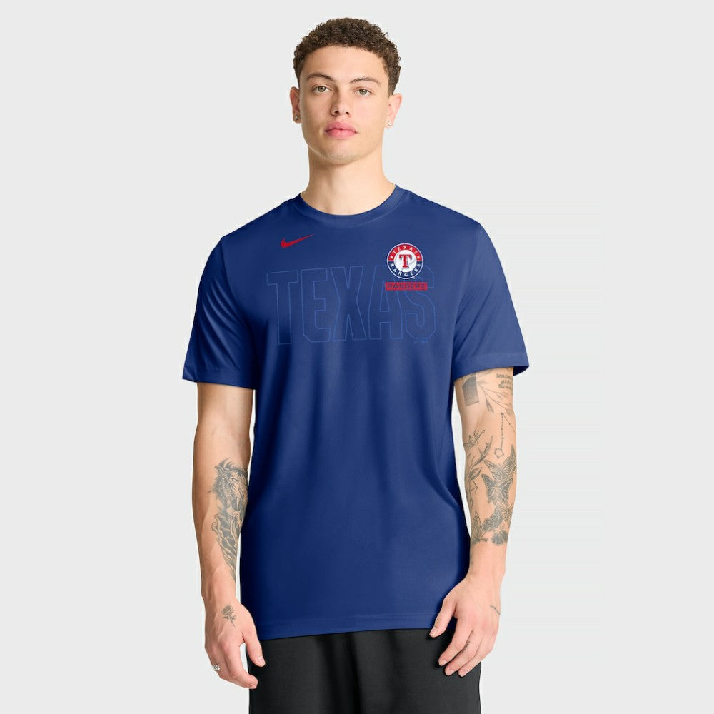 Royal Texas Rangers Nike Knockout Team Legend Dri-FIT T-Shirt