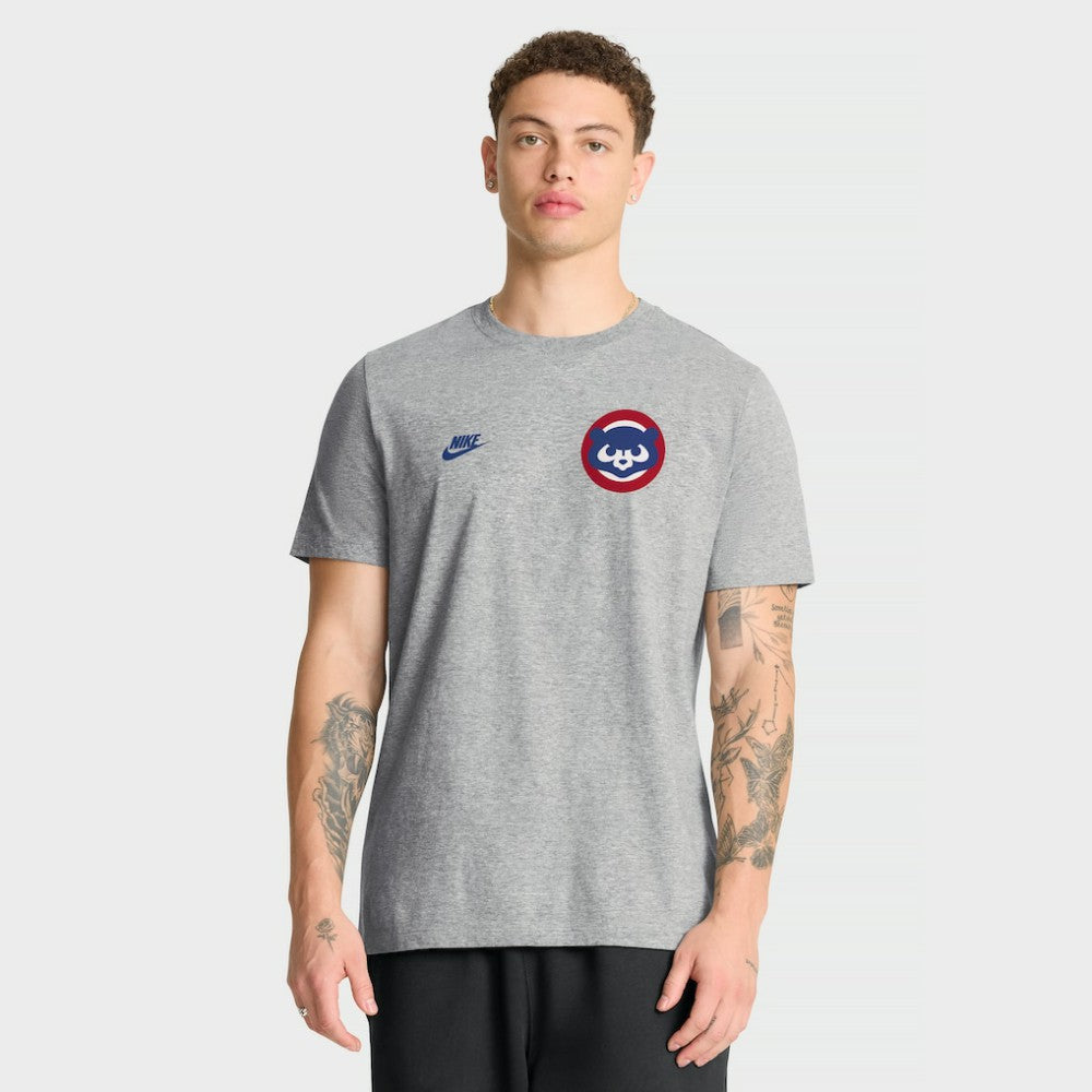 Heather Gray Chicago Cubs Nike Cooperstown 2-Hit T-Shirt