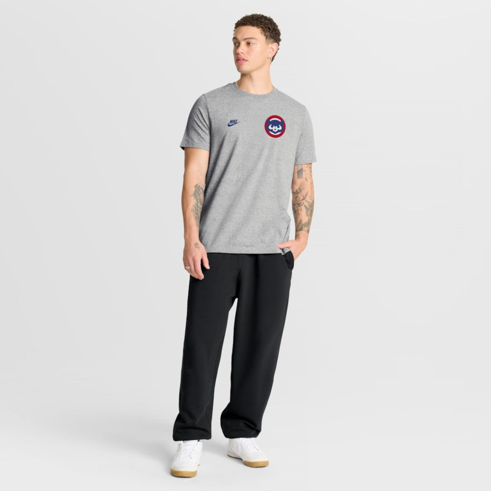 Heather Gray Chicago Cubs Nike Cooperstown 2-Hit T-Shirt