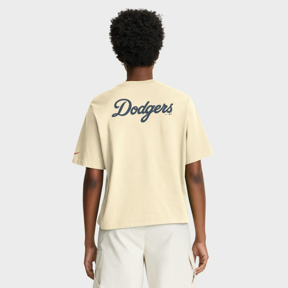 Cream Los Angeles Dodgers Nike Women's City Connect Pocket Boxy T-Shirt