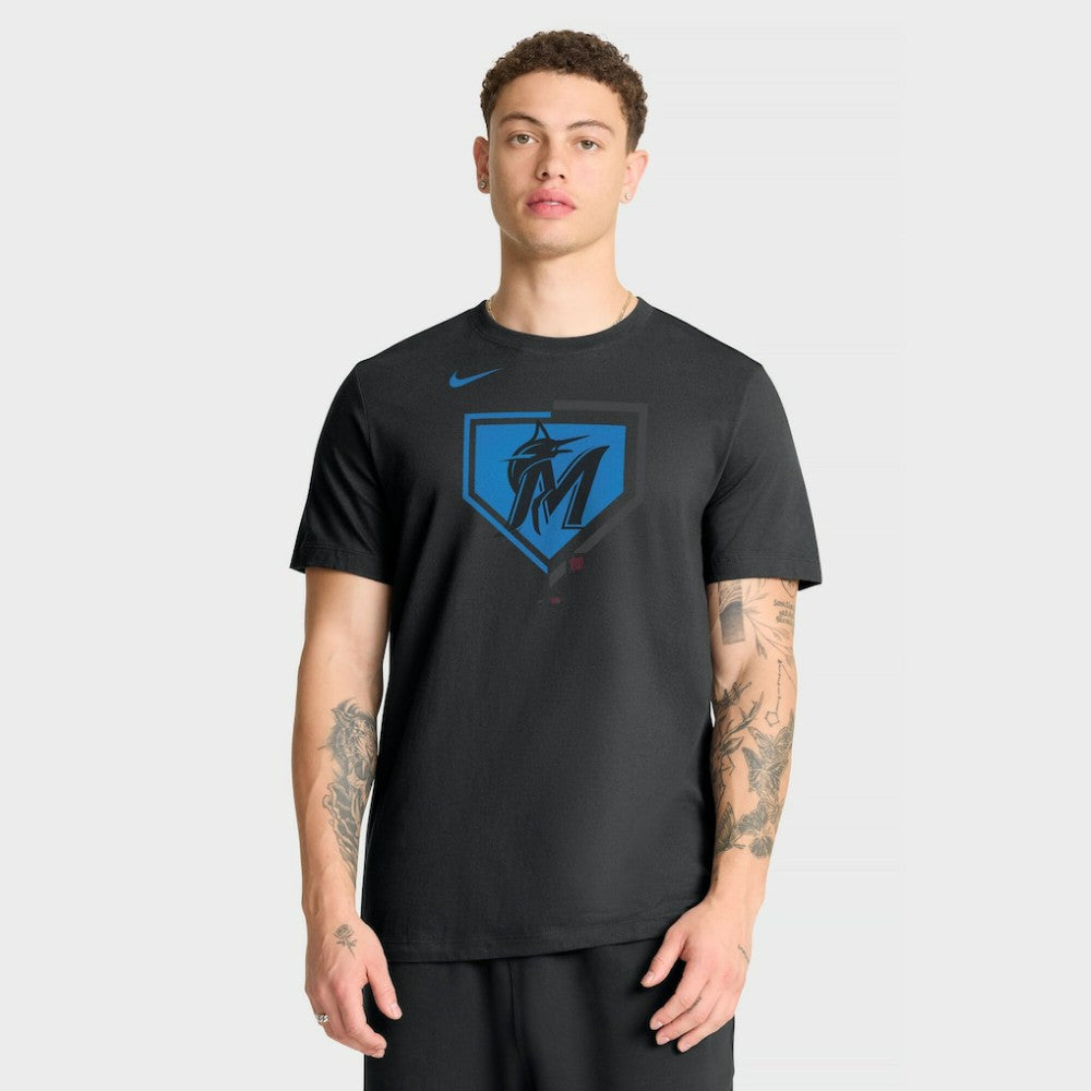 Black Miami Marlins Nike Icon T-Shirt